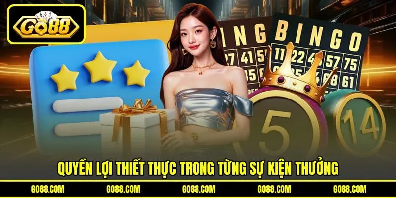 Quyền lợi thiết thực trong từng sự kiện thưởng